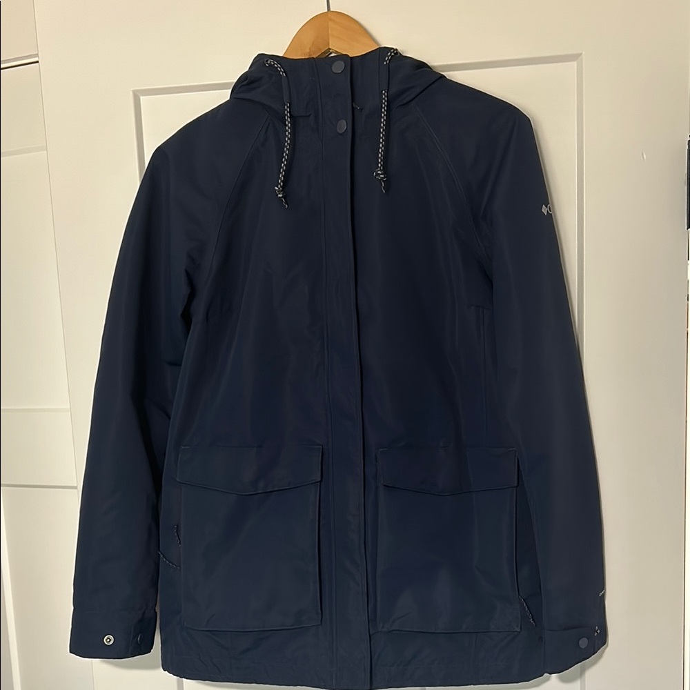 Columbia Blue Wind/Rain Jacket with Hood